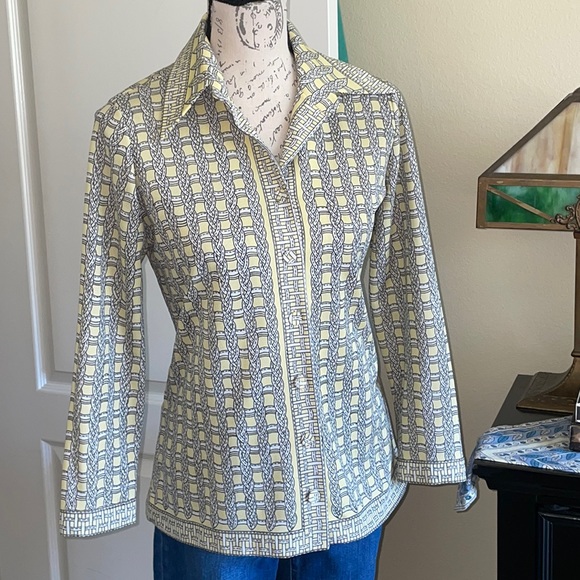 Hooper Associates Vintage Rope/Chain Link Blouse - Picture 2 of 10